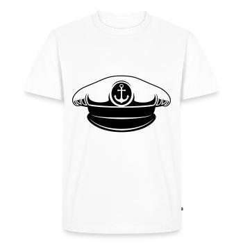 chapeau marin matelot capitaine - T-shirt Premium bio Homme - blanc - Devant - Nico (187cm)
