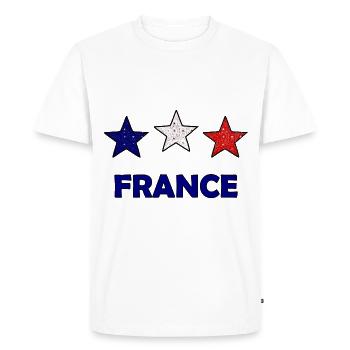 Le Français - T-shirt Premium bio Homme - blanc - Devant - Nico (187cm)