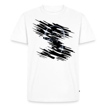 Crâne crâne deux couleurs - T-shirt Premium bio Homme - blanc - Devant - Nico (187cm)