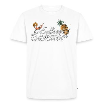 Endless Summer Motif - idéal pour les vacances d’été - T-shirt Premium bio Homme - blanc - Devant - Nico (187cm)