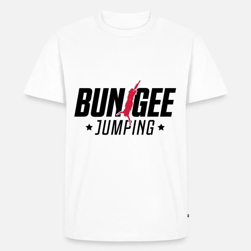 bungee jumping extremsport - Männer Premium Bio T-Shirt - Weiß