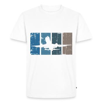 Avion Pilote aviation - T-shirt Premium bio Homme - blanc - Devant - Nico (187cm)