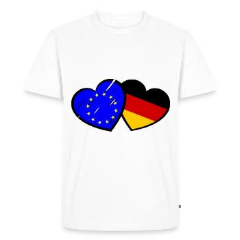 L’amour pour les élections européennes - T-shirt Premium bio Homme - blanc - Devant - Nico (187cm)