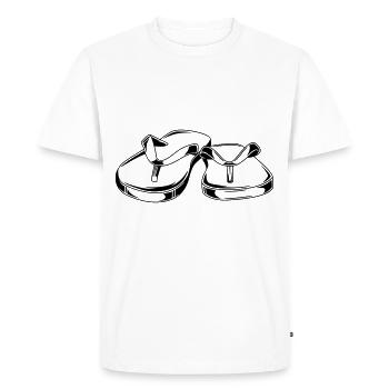 icône de sentier de tongs - T-shirt Premium bio Homme - blanc - Devant - Nico (187cm)