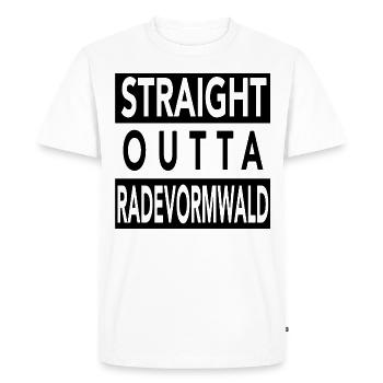Straight outta Radevormwald - Bergisches Rade - Men's Premium Organic T-Shirt - white - Front - Nico (187cm)
