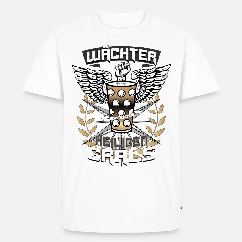 Wächter des heiligen Grals - Männer Premium Bio T-Shirt - Weiß