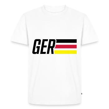 germany flag germany team - Men's Premium Organic T-Shirt - white - Front - Nico (187cm)