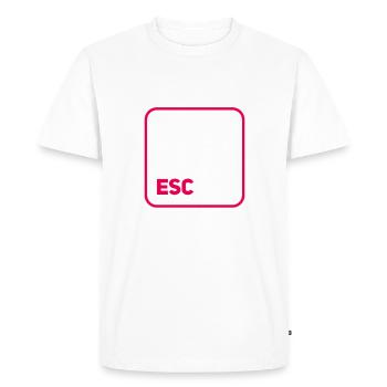 touche esc - T-shirt Premium bio Homme - blanc - Devant - Nico (187cm)