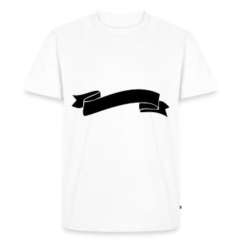 banderole icon ribbon element - Men's Premium Organic T-Shirt - white - Front - Nico (187cm)