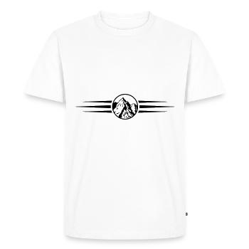 mountains icon line - Men's Premium Organic T-Shirt - white - Front - Nico (187cm)