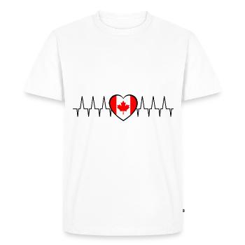 La fréquence canadienne - T-shirt Premium bio Homme - blanc - Devant - Nico (187cm)