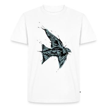 Hirondelle d’oiseau - T-shirt Premium bio Homme - blanc - Devant - Nico (187cm)