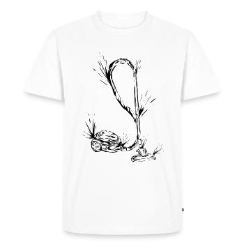 Aspirateur - T-shirt Premium bio Homme - blanc - Devant - Nico (187cm)