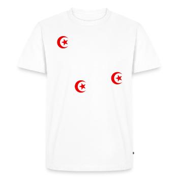 Initial Tunisia in Arabic - Men's Premium Organic T-Shirt - white - Front - Nico (187cm)