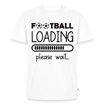 Chargement de football s’il vous plaît attendre Dictons de football - T-shirt Premium bio Homme - blanc - Devant - Nico (187cm)