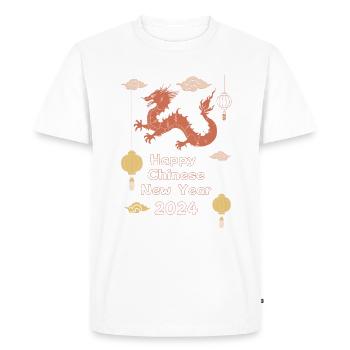 Happy Easter Cute Leopard t-shirt - Men's Premium Organic T-Shirt - white - Front - Nico (187cm)