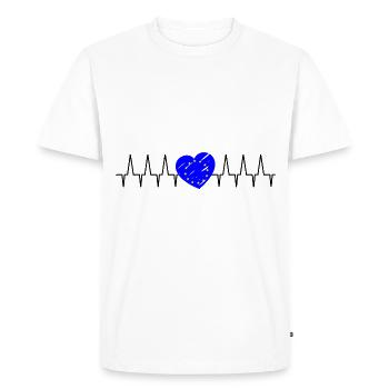 Le cœur de l’Europe - T-shirt Premium bio Homme - blanc - Devant - Nico (187cm)