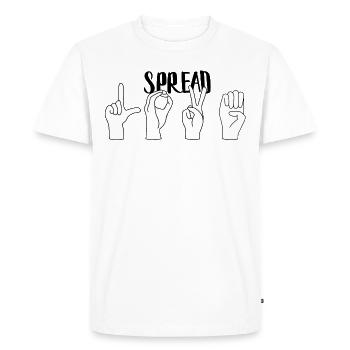 Dear Sign Language Gift - Men's Premium Organic T-Shirt - white - Front - Nico (187cm)