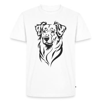 Compagnon fidèle amoureux des chiens - T-shirt Premium bio Homme - blanc - Devant - Nico (187cm)