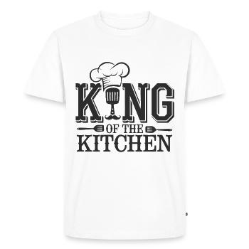 King of the Kitchen - Men's Premium Organic T-Shirt - white - Front - Nico (187cm)