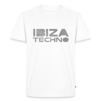 Ibiza Techno - Men's Premium Organic T-Shirt - white - Front - Nico (187cm)