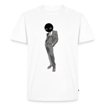 Man In Suit - T-shirt Premium bio Homme - blanc - Devant - Nico (187cm)