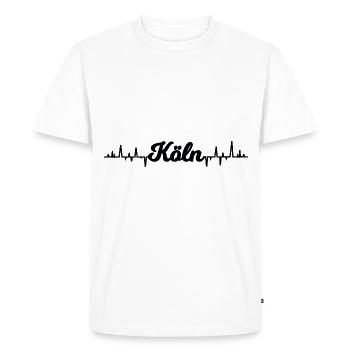 The Cologne Pulse - Men's Premium Organic T-Shirt - white - Front - Nico (187cm)
