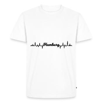 Le pouls à Hambourg - T-shirt Premium bio Homme - blanc - Devant - Nico (187cm)