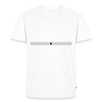 star line icon - Men's Premium Organic T-Shirt - white - Front - Nico (187cm)