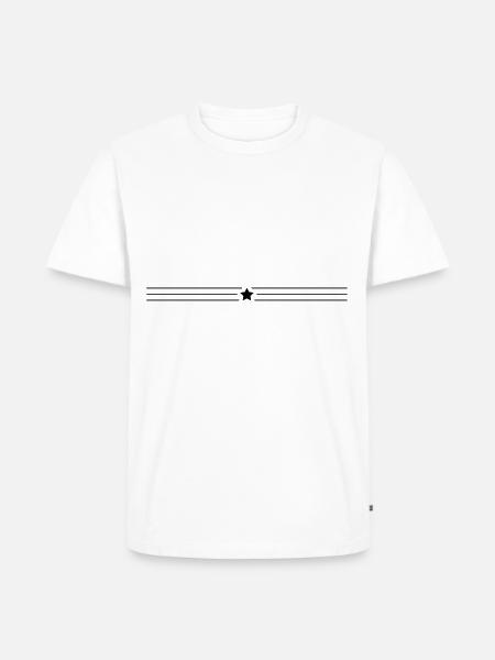 star line icon - Men's Premium Organic T-Shirt - white