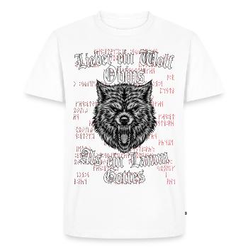 Vikings Better a wolf of Odin than a - Men's Premium Organic T-Shirt - white - Front - Nico (187cm)
