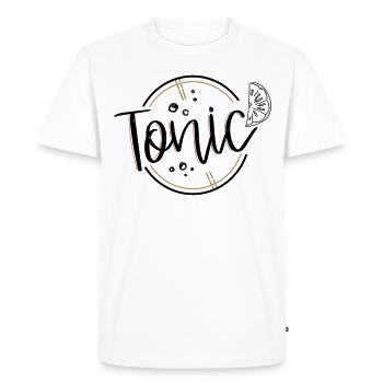 COUPLE - TONIC / Gin & Tonic Duo - T-shirt Premium bio Homme - blanc - Devant - Nico (187cm)