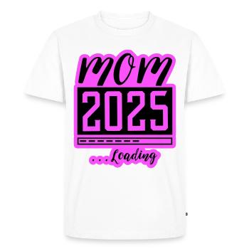 Mom 2025 Loading Mom Pregnancy - Men's Premium Organic T-Shirt - white - Front - Nico (187cm)