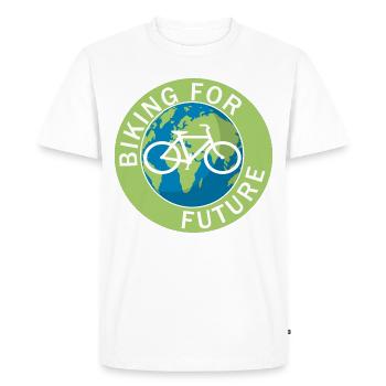 Radfahren Umweltschutz - Männer Premium Bio T-Shirt - Weiß - Vorne - Nico (187cm)