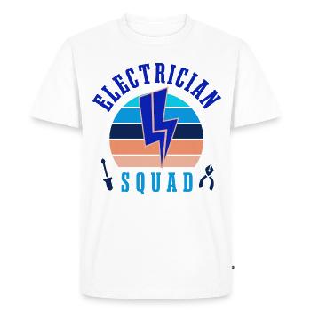 Electrician Squad Electro Worker Hobby Electrician - Men's Premium Organic T-Shirt - white - Front - Nico (187cm)