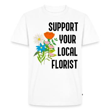Gardener Hobby Florist Nature Flower Bouquet - Men's Premium Organic T-Shirt - white - Front - Nico (187cm)
