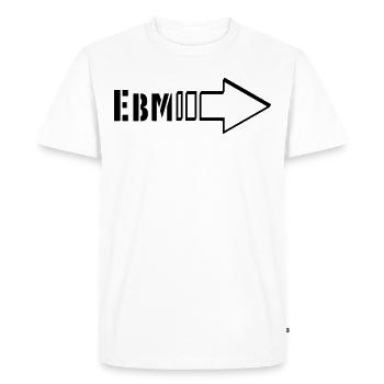 pfeil EBM - Männer Premium Bio T-Shirt - Weiß - Vorne - Nico (187cm)