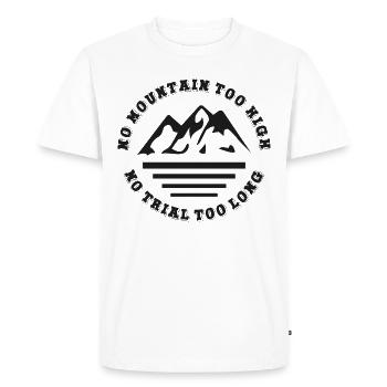 Pas de montagne trop haute, pas trop longue - T-shirt Premium bio Homme - blanc - Devant - Nico (187cm)