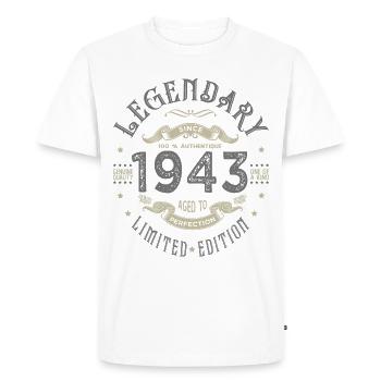 1943 Anniversary legendary since 1943 - Men's Premium Organic T-Shirt - white - Front - Nico (187cm)