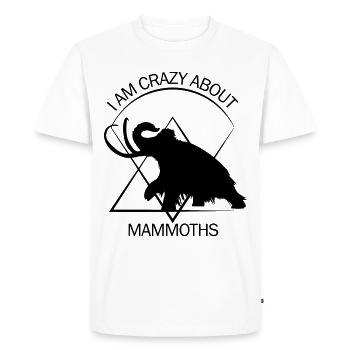 Funny Mammoth Stone Age Ice Age Design Prehistoric - Men's Premium Organic T-Shirt - white - Front - Nico (187cm)