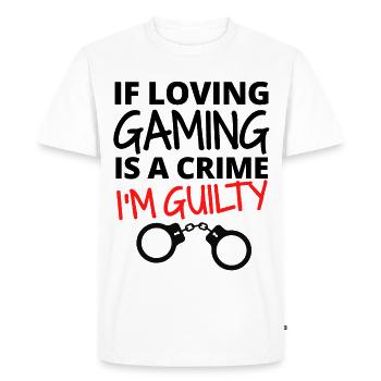 Si aimer le jeu est un crime. Je suis coupable. - T-shirt Premium bio Homme - blanc - Devant - Nico (187cm)