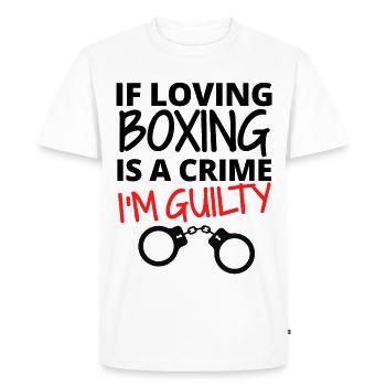 Si aimer la boxe est un crime. Je suis coupable. - T-shirt Premium bio Homme - blanc - Devant - Nico (187cm)