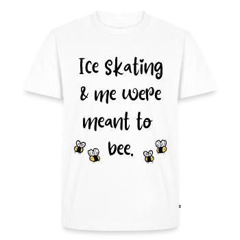 Ice skating & me were meant to bee - Men's Premium Organic T-Shirt - white - Front - Nico (187cm)