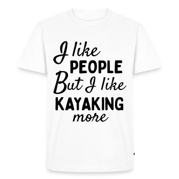 J’aime les gens MAIS j’aime plus le kayak - T-shirt Premium bio Homme - blanc - Devant - Nico (187cm)