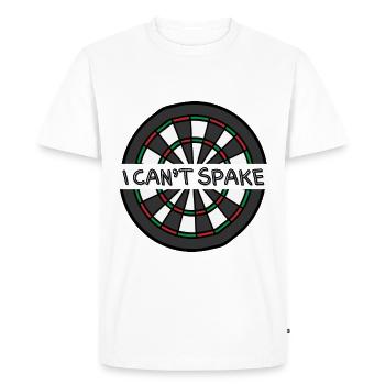 I can't spake - Men's Premium Organic T-Shirt - white - Front - Nico (187cm)