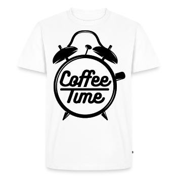 Café Coffee Proverbes Tasse de café Départ - T-shirt Premium bio Homme - blanc - Devant - Nico (187cm)