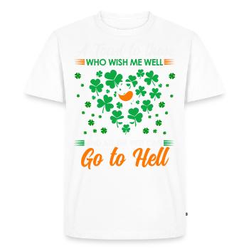 Toast cheers to all who wish me well! - Men's Premium Organic T-Shirt - white - Front - Nico (187cm)