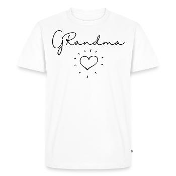 Grand-mère. Cadeau de grand-mère - T-shirt Premium bio Homme - blanc - Devant - Nico (187cm)