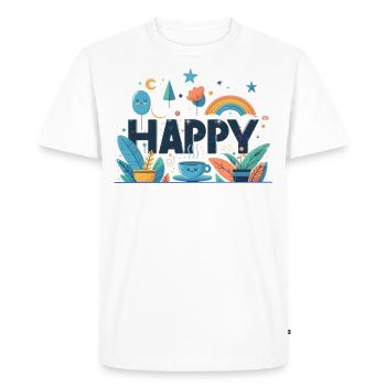 Content - T-shirt Premium bio Homme - blanc - Devant - Nico (187cm)