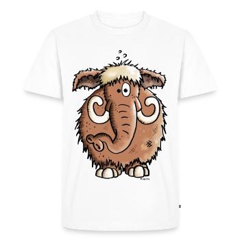 Géant Mammoth - Eléphant - T-shirt Premium bio Homme - blanc - Devant - Nico (187cm)